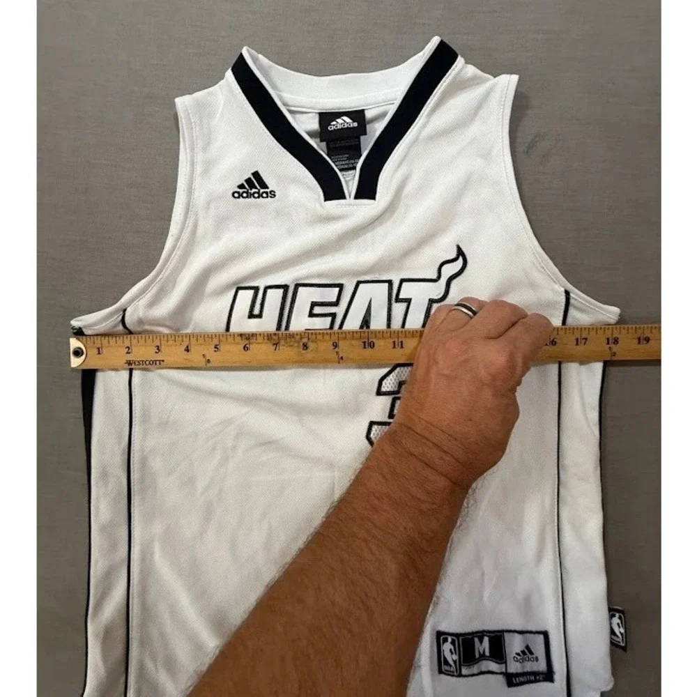 Miami Heat Dwyane Wade Adidas Youth Jersey‎ Size M White Hot Basketball